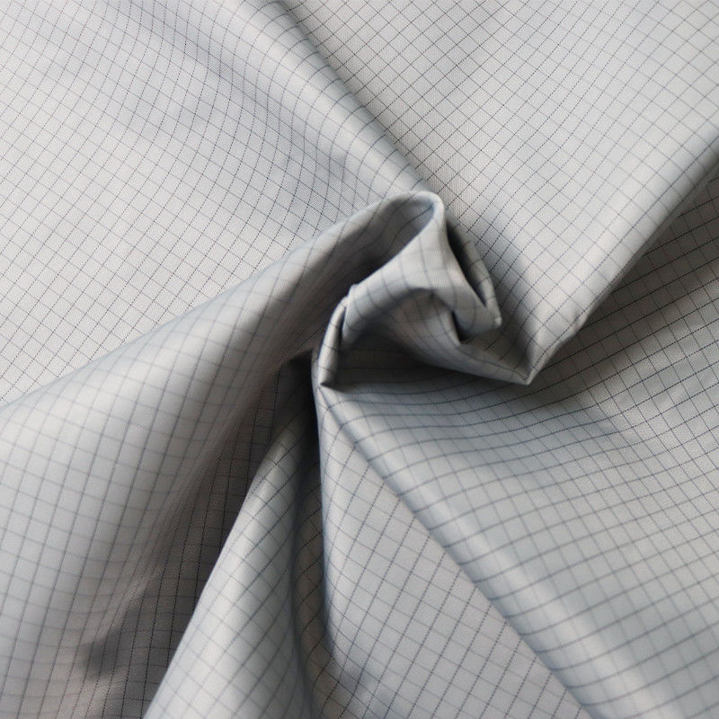 98% Polyester  2% Carbon Fiber 5mm Conductive Grid ESD Fabric