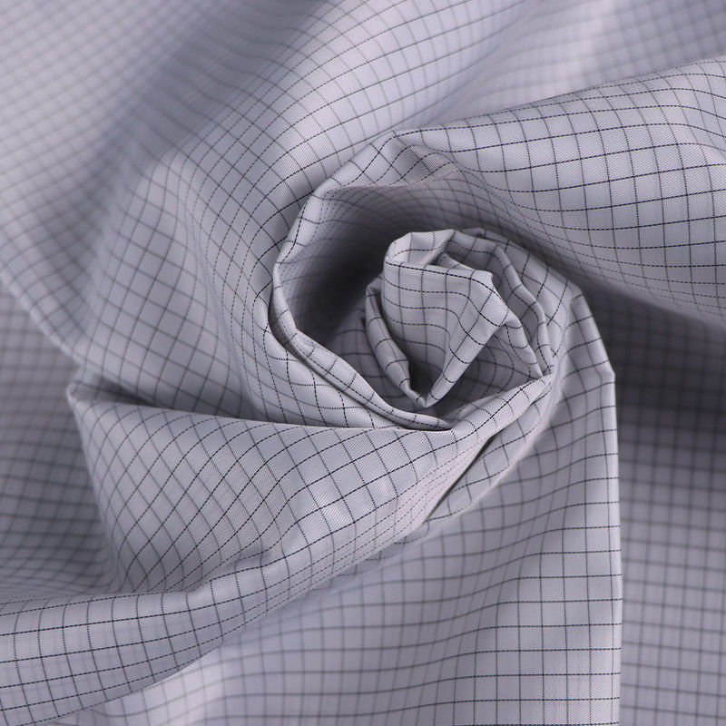 Washable Dust-proof Anti-static ESD Polyester Fabric with Black Carbon Fiber Conductive Yarn