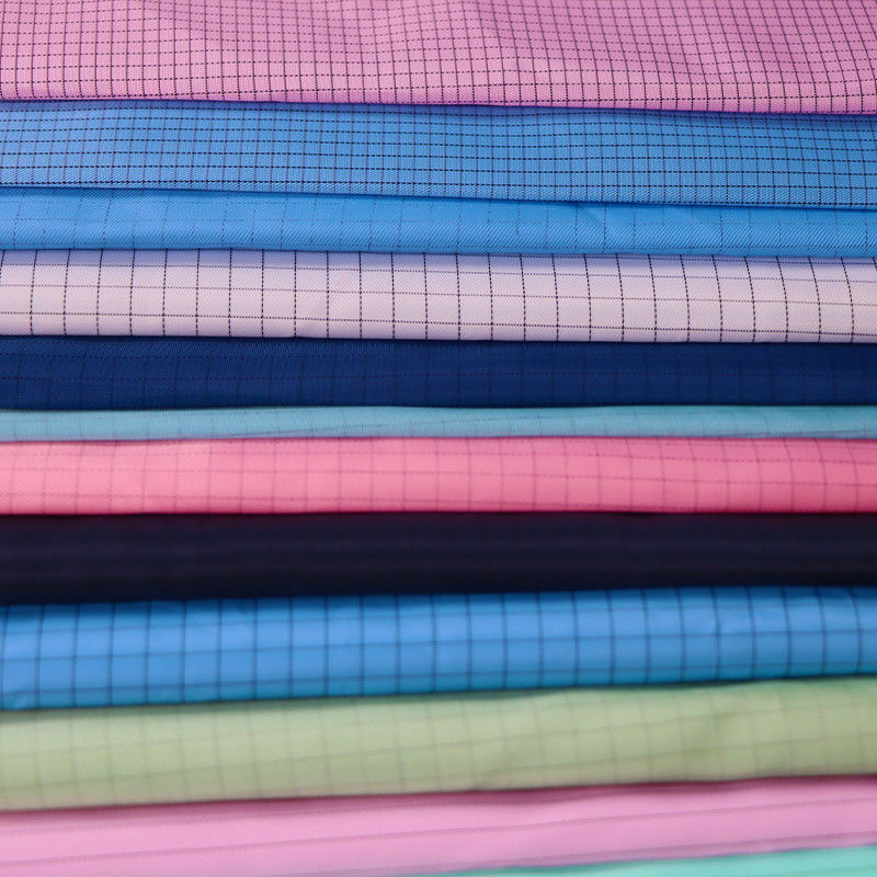 Durable 100D ESD Fabric With 5mm Stripe For Cleanroom Apparel And Workwear