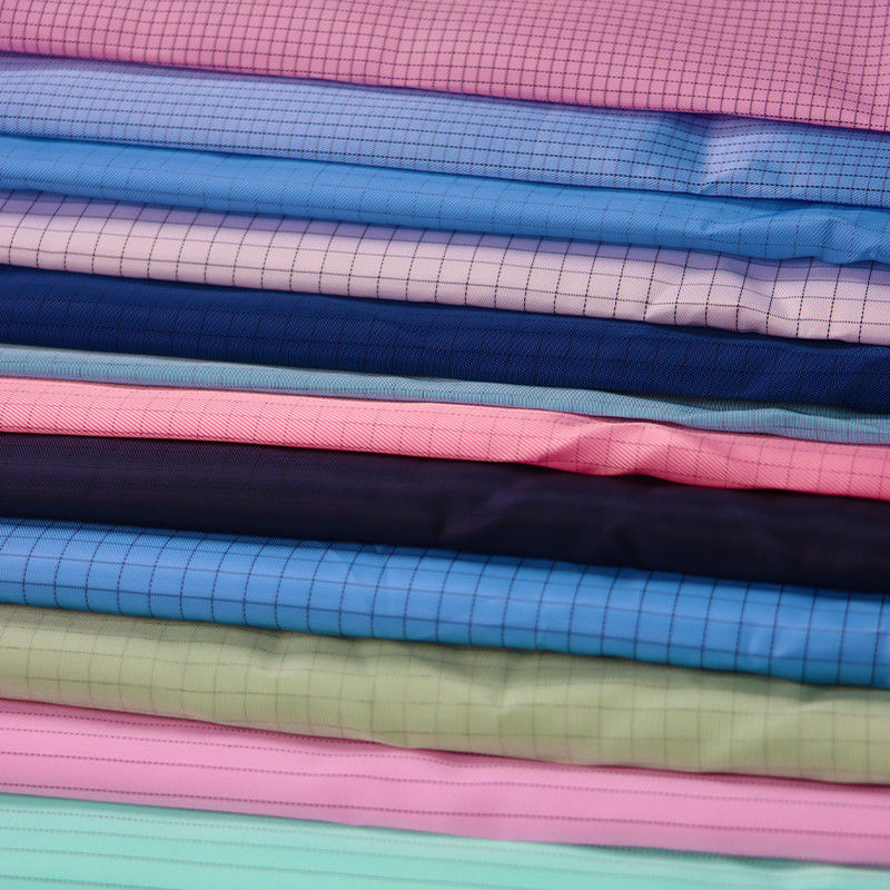 Durable 100D ESD Fabric With 5mm Stripe For Cleanroom Apparel And Workwear