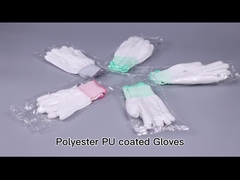 Tüy Bırakmayan ESD Kesilmeye Dayanıklı Eldivenler 13gsm İletken Karbon Fiber PU Avuç İçi Fit